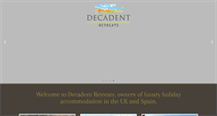 Desktop Screenshot of decadentretreats.com